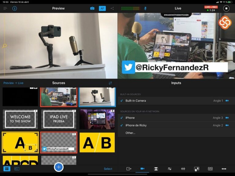 iPad Live Multicámara (prueba de emisión)